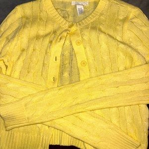 Yellow button sweater